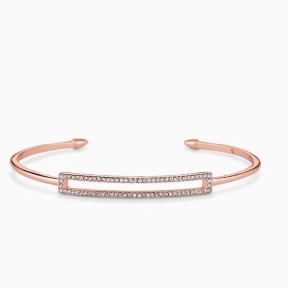 Stella & Dot Jewelry - Stella & Dot Delicate RoseGold Pavé Rectangle Cuff